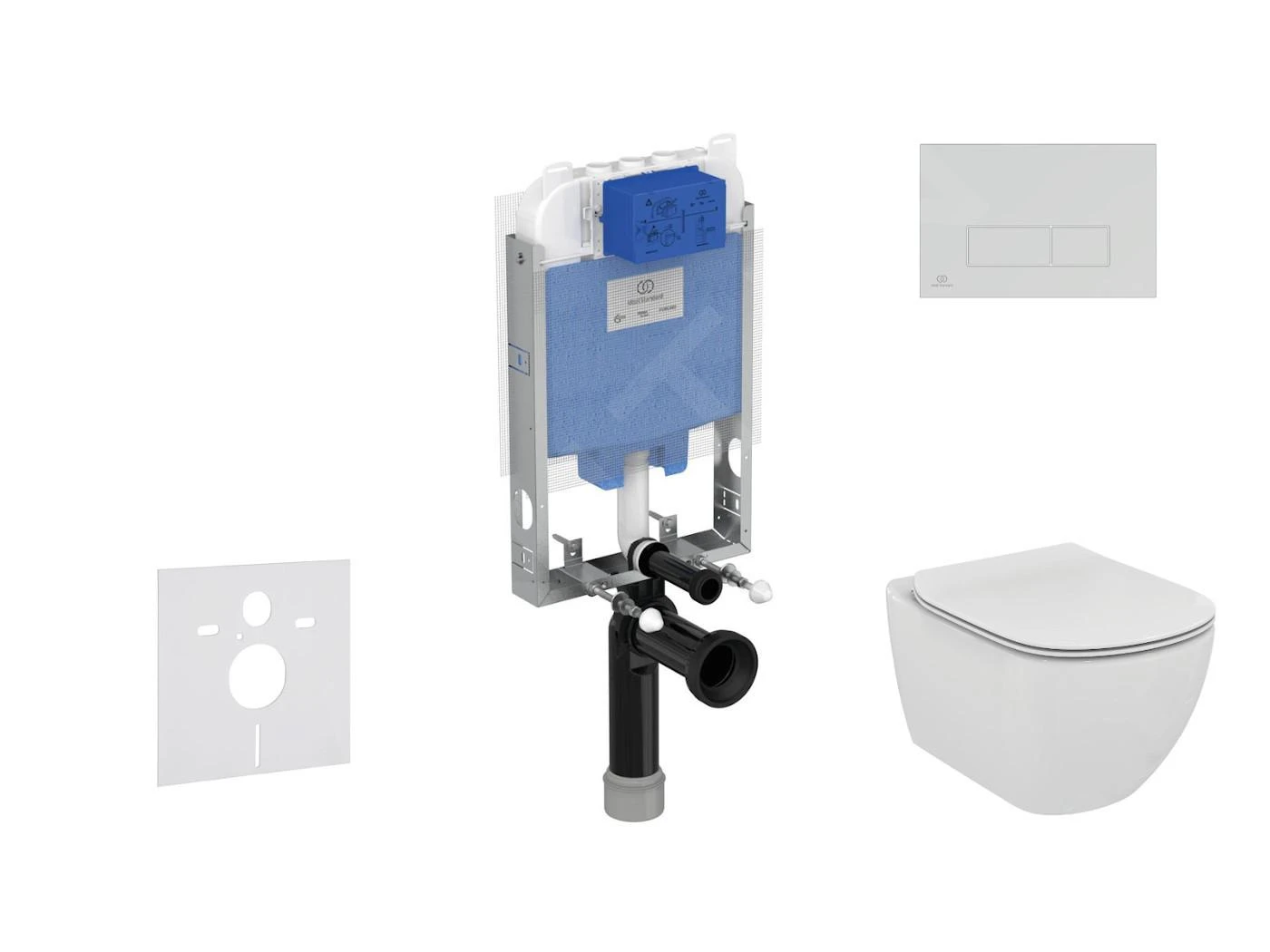 Ideal Standard ProSys - Toiletset- Inbouwreservoir, Closet, WC-zitting Tesi, Oleas M2 Bedieningsplaat, Aquablade, Softclose, Mat Chroom ProSys80M SP74 1 Ideal Standard ProSys - Toiletset- Inbouwreservoir, Closet, WC-zitting Tesi, Oleas M2 Bedieningsplaat, Aquablade, Softclose, Mat Chroom ProSys80M SP74