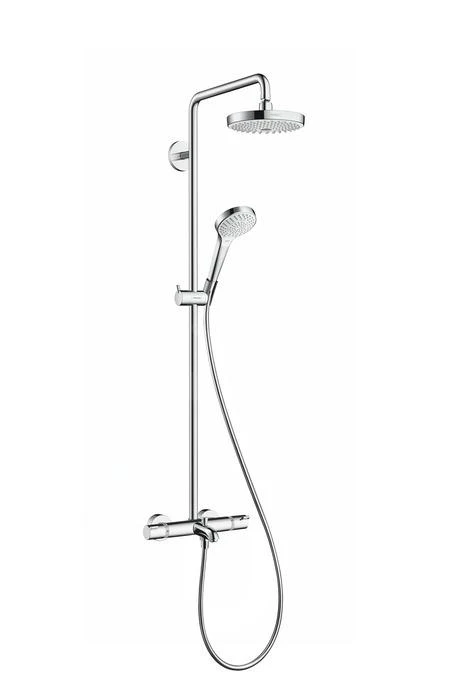 Hansgrohe Croma Select S - Thermostatische Badkraan Showerpipe 180 Met Accessoires, 2jet, Wit/chroom 27351400 1 Hansgrohe Croma Select S - Thermostatische Badkraan Showerpipe 180 Met Accessoires, 2jet, Wit/chroom 27351400