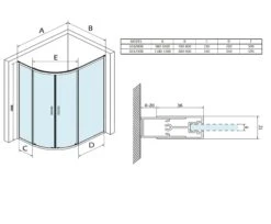 Gelco Sigma - Douchehoek 120x90 Cm, R550, Mat Zwart/helder Glas GS1290B -Thuis-Badkamer 097f8efa1c2cd555f4d035c3 1