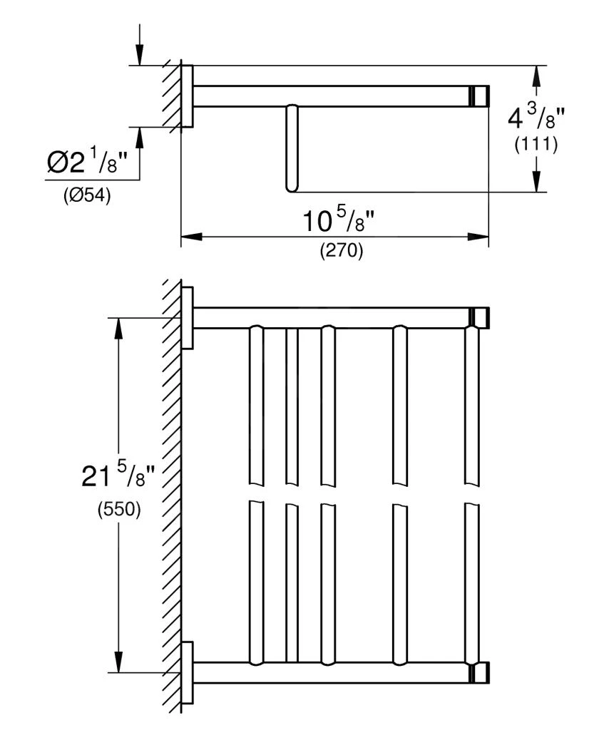 Grohe Essentials - Multi Handdoekrek, Cool Sunrise 40800GL1 2 Grohe Essentials - Multi Handdoekrek, Cool Sunrise 40800GL1 - Afbeelding 2