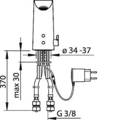 Hansa Ligna - Eelektronische Wastafel Kraan Met Netvoeding, Bluetooth, Chroom 06142209 -Thuis-Badkamer 0e301532ee67436b7fcaeebb
