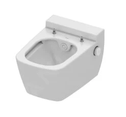 Geberit Duofix - Inbouwreservoir Voor Hangend Toilet Met SIGMA30 Bedieningsknop, Mat Chroom/chroom + Tece One - Hangend Douche-wc En Wc-bril, Rimless, SoftClose 111.355.00.5 NT7 -Thuis-Badkamer 129742b428b7b2aa7b696590