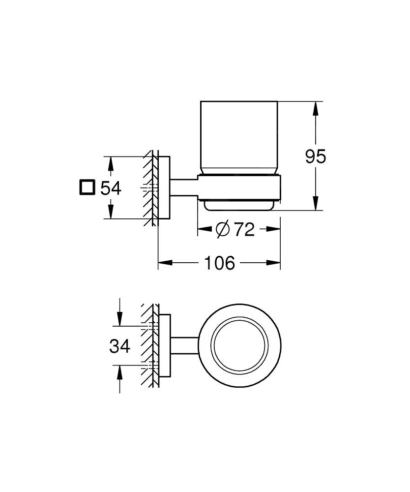 Grohe QuickFix Start Cube - Beker Met Houder, Voor Tandenborstel En Tandpasta, Glas/supersteel 41097DC0 2 Grohe QuickFix Start Cube - Beker Met Houder, Voor Tandenborstel En Tandpasta, Glas/supersteel 41097DC0 - Afbeelding 2