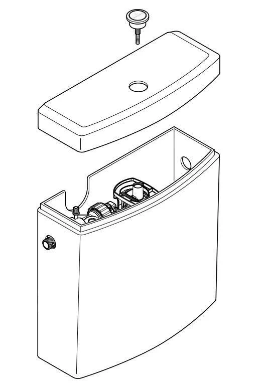 Villeroy & Boch O.novo - Stortbak Voor Staande Toiletpot, Met Zij- En Achteraansluiting, CeramicPlus, Alpine Wit 5788S1R1 2 Villeroy & Boch O.novo - Stortbak Voor Staande Toiletpot, Met Zij- En Achteraansluiting, CeramicPlus, Alpine Wit 5788S1R1 - Afbeelding 2