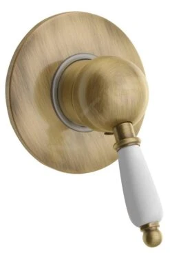 Sapho Kirké - White Inbouw Douchekraan, 1 Functie, Wit Hendel, Brons KI41BB