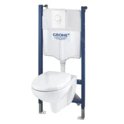 Grohe Solido - Toiletset Met Hangend Toilet + Softclose Wc Bril, Rimless, Skate Air Drukknop, Alpine Wit 39398000 -Thuis-Badkamer 1e2c8f0fc1403f6354c11e7c