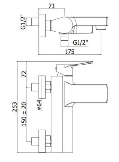 Paffoni Tilt - Badkraan, Mat Wit TI022BO -Thuis-Badkamer 200cfd973877c89918b3b7e6
