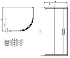 Ideal Standard Connect 2 - Douchecabine 1000x1000 Mm, Zwart/helder Glas K9252V3 -Thuis-Badkamer 22fd878f99c919bf92d29f34 1