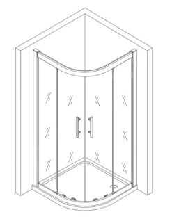 Lansanit LitEX Monte - Douchecabine 4 Delig 1000x1000 Mm, Glanzend Aluminium/mat Glas QF11-190-M -Thuis-Badkamer 24f7bf2f7ed7c5b04c1a203d 2