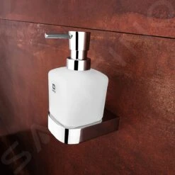 Nimco Nikau - Zeepdispenser Met Houder, 250 Ml, Mat Glas/chroom NK 30031C-26 -Thuis-Badkamer 2568304b1d984ec4ad5d4c5a