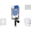 Ideal Standard ProSys - Toiletset- Inbouwreservoir, Closet, WC-zitting Bau Ceramic, Oleas M2 Bedieningsplaat, Rimless, Softclose, Chroom ProSys80M SP135