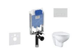 Ideal Standard ProSys - Toiletset- Inbouwreservoir, Closet, WC-zitting Bau Ceramic, Oleas M2 Bedieningsplaat, Rimless, Softclose, Chroom ProSys80M SP135