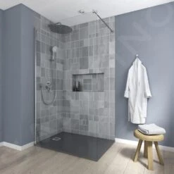 Ideal Standard Connect 2 - Douchewand Wetroom 700 Mm, Silver Bright/helder Glas K9375EO -Thuis-Badkamer 397a91c0ede3d3829878a1c6