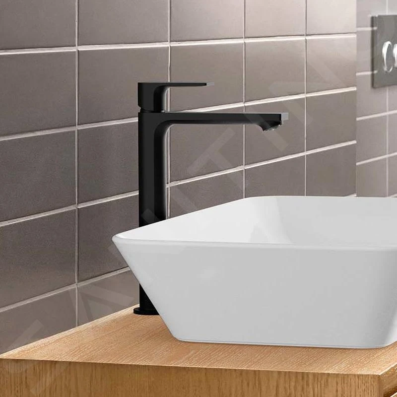 Hansgrohe Rebris E - Wastafelkraan Voor Waskom, Met Waste, CoolStart, Mat Zwart 72581670 3 Hansgrohe Rebris E - Wastafelkraan Voor Waskom, Met Waste, CoolStart, Mat Zwart 72581670 - Afbeelding 3