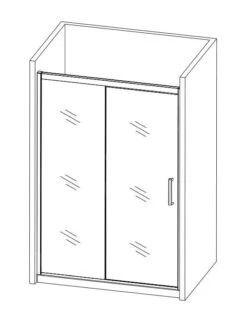 Lansanit LitLUX Serra - Douche Schuifdeur 1200 Mm, Glanzend Aluminium/helder Glas SEU12-2 -Thuis-Badkamer 40d6c052ca92445f66ddad46