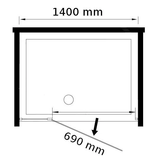 Lansanit LitLUX Slim Tadao - Pendel Douchedeur 1400 Mm, Glanzend Aluminium/helder Glas PD3-14 2 Lansanit LitLUX Slim Tadao - Pendel Douchedeur 1400 Mm, Glanzend Aluminium/helder Glas PD3-14 - Afbeelding 2
