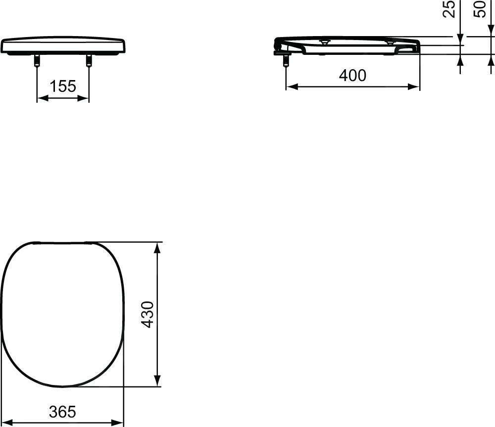 Ideal Standard Connect - Wc Bril, SoftClose, Wit E712701 2 Ideal Standard Connect - Wc Bril, SoftClose, Wit E712701 - Afbeelding 2