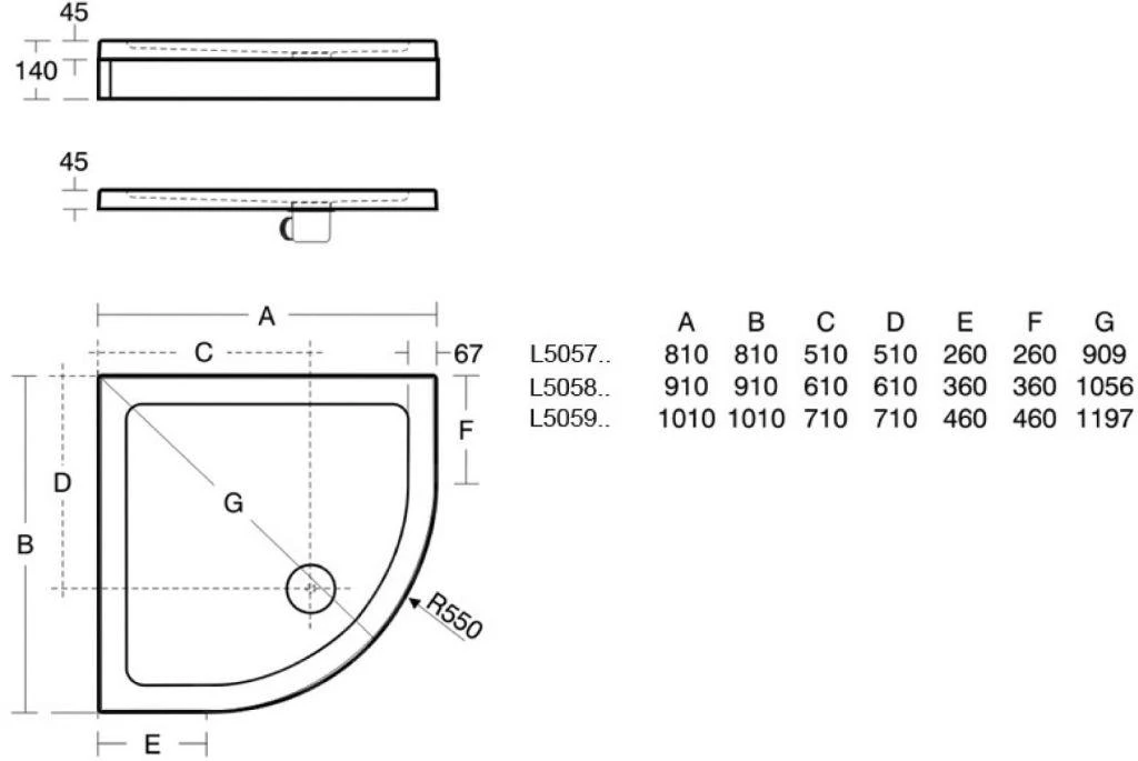 Ideal Standard Simplicity Stone - Douchebak Gietmarmer 910x910 Mm, Wit L505801 2 Ideal Standard Simplicity Stone - Douchebak Gietmarmer 910x910 Mm, Wit L505801 - Afbeelding 2