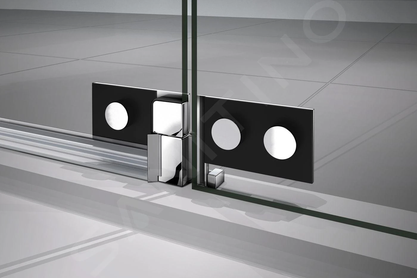 Lansanit LitLUX Brix - Douchecabine 4 Delig 900x900 Mm, Glanzend Aluminium/helder Glas HRY99 4 Lansanit LitLUX Brix - Douchecabine 4 Delig 900x900 Mm, Glanzend Aluminium/helder Glas HRY99 - Afbeelding 4