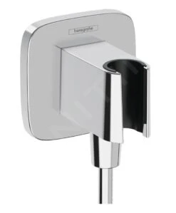 Hansgrohe Fixfit - Muuraansluitbocht Met Handdouchehouder, Chroom 26887000