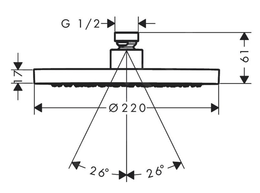 Axor Douche Programma - Hoofddouche 220, 1jet, EcoSmart, Chroom 35383000 2 Axor Douche Programma - Hoofddouche 220, 1jet, EcoSmart, Chroom 35383000 - Afbeelding 2