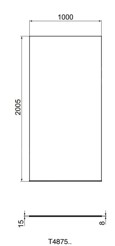 Ideal Standard I.Life - Douchewand 1000 Mm, Silver Bright/helder Glas T4875EO 2 Ideal Standard I.Life - Douchewand 1000 Mm, Silver Bright/helder Glas T4875EO - Afbeelding 2