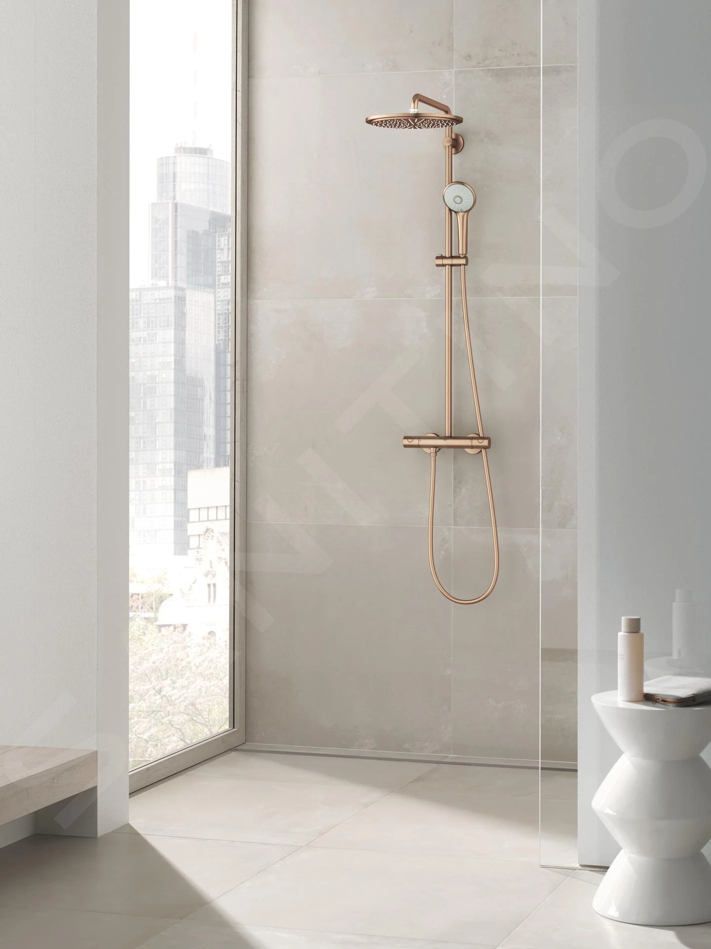 Grohe Euphoria - Douchesysteem 310 Met Opbouw Douchethermostaat, Geborsteld Warm Sunset 26075DL0 3 Grohe Euphoria - Douchesysteem 310 Met Opbouw Douchethermostaat, Geborsteld Warm Sunset 26075DL0 - Afbeelding 3