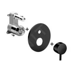 Paffoni Light - Inbouwkraan Voor 2 Uitgangen, Mat Zwart LIGBOX015NO/M