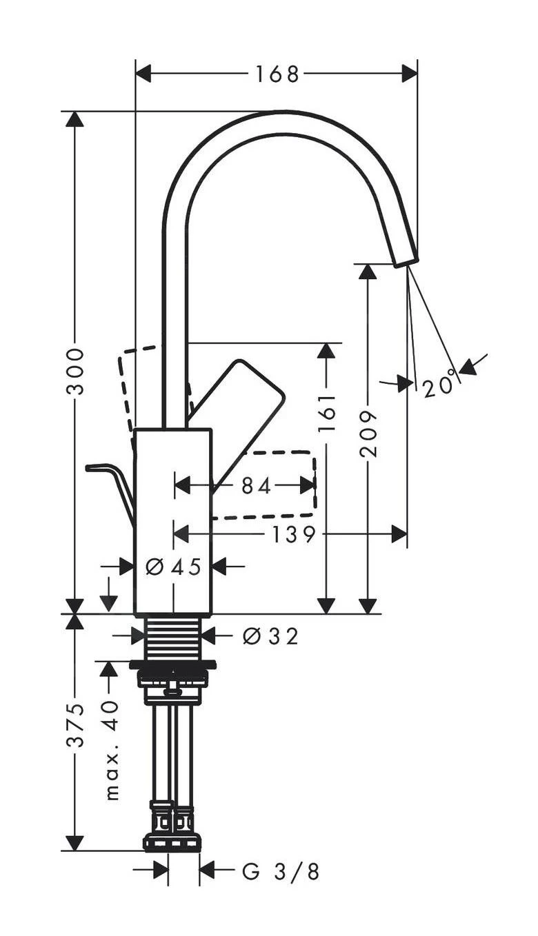 Hansgrohe Vivenis - Wastafelkraan 210, Met Draaibare Uitloop, EcoSmart, Mat Wit 75032700 2 Hansgrohe Vivenis - Wastafelkraan 210, Met Draaibare Uitloop, EcoSmart, Mat Wit 75032700 - Afbeelding 2