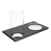 Keuco Edition 400 - Beker Met Zeepschaal Wandbevestiging, Glas/zwart Chroom Geborsteld 11556139000