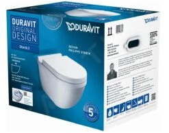 Duravit Starck 3 - Wandtoilet Met SoftClose Toiletbril, Rimless, Met WonderGliss, Alpine Wit 45270900A11 -Thuis-Badkamer 7435e11e7fd17f0881e5ab20