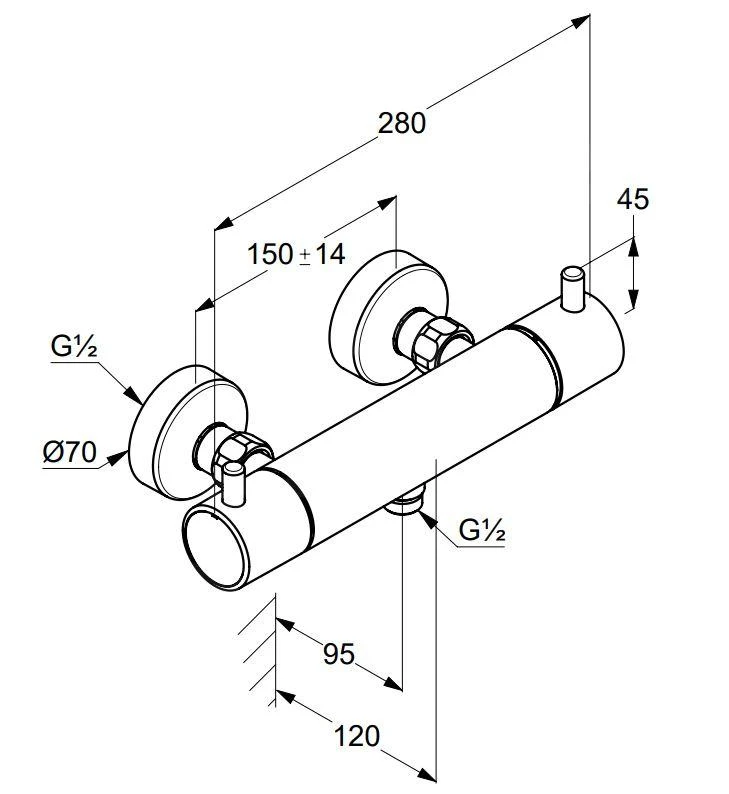 Kludi Bozz - Thermostatische Douchekraan, Chroom 352030538 2 Kludi Bozz - Thermostatische Douchekraan, Chroom 352030538 - Afbeelding 2