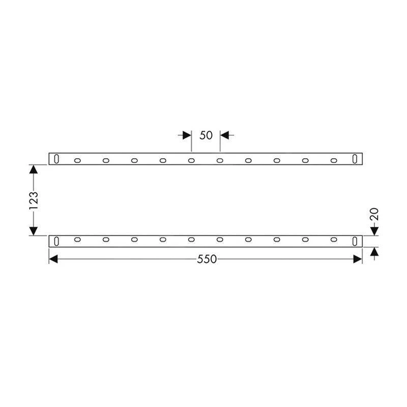 Hansgrohe Toebehoren - Draagrails Voor IBox Universeel 96615000 2 Hansgrohe Toebehoren - Draagrails Voor IBox Universeel 96615000 - Afbeelding 2