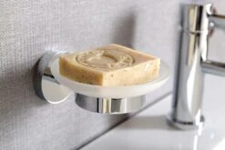 Sapho X-Round - Zeepschaal Met Houder, Glas/chroom XR803 -Thuis-Badkamer 825785fc7cd4253f6357056e