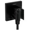 Hansgrohe Fixfit - Muuraansluitbocht Met Handdouchehouder, Mat Zwart 26889670