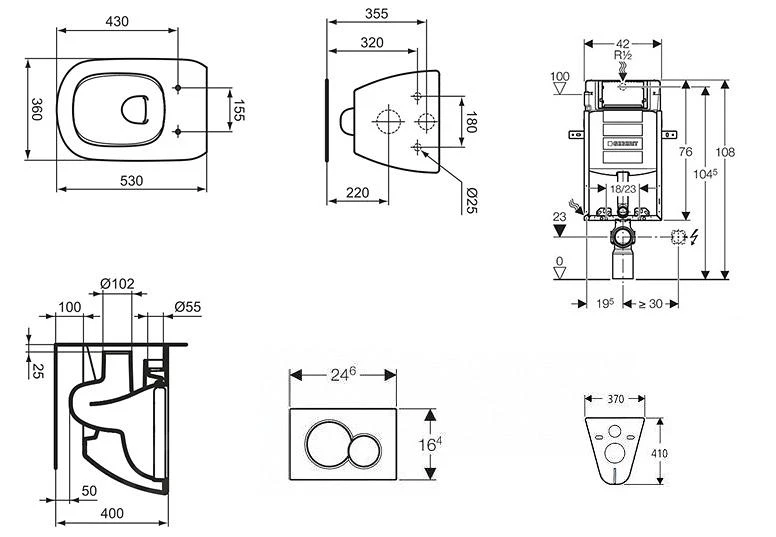 Geberit Kombifix - Set Voorwandinstallatie, Toilet En Zitting Ideal Standard Tesi, Sigma01 Bedieningsplaat, Glanzend Chroom 110.302.00.5 NF2 2 Geberit Kombifix - Set Voorwandinstallatie, Toilet En Zitting Ideal Standard Tesi, Sigma01 Bedieningsplaat, Glanzend Chroom 110.302.00.5 NF2 - Afbeelding 2