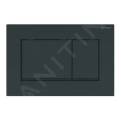 Geberit Sigma30 - Bedieningsplaat, Dual Flush Spoeling, Glanzend Zwart/mat Zwart Streepje 115.883.DW.1