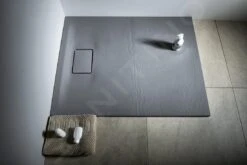 Sapho Acora - Douchebak 1200x800 Mm, Gegoten Marmer, Decor Grijze Steen AC024 -Thuis-Badkamer 9ce288ca7efc6de0fb01d451