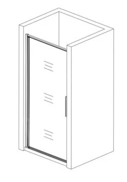 Lansanit LitLUX Slim Tadao - Pendel Douchedeur 900 Mm, Glanzend Aluminium/helder Glas PD1-90 -Thuis-Badkamer 9e9278f7e937276cc4bf9c12