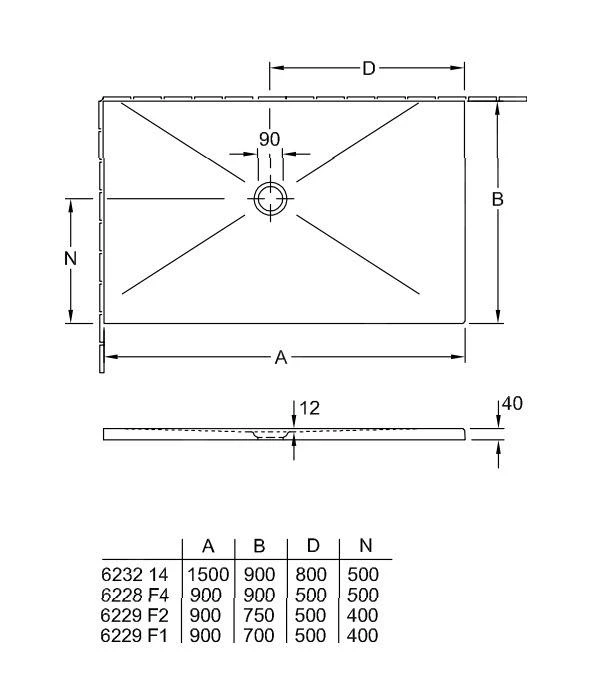 Villeroy & Boch Subway Infinity - Douchebak, 900x900 Mm, Anti-slip, Alpine Wit 6228F401 2 Villeroy & Boch Subway Infinity - Douchebak, 900x900 Mm, Anti-slip, Alpine Wit 6228F401 - Afbeelding 2