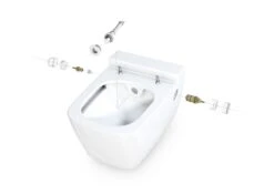 Geberit Duofix - Inbouwreservoir Voor Hangend Toilet Met SIGMA30 Bedieningsknop, Mat Chroom/chroom + Tece One - Hangend Douche-wc En Wc-bril, Rimless, SoftClose 111.355.00.5 NT7 -Thuis-Badkamer a6192dd9949e8faee37b5cfa