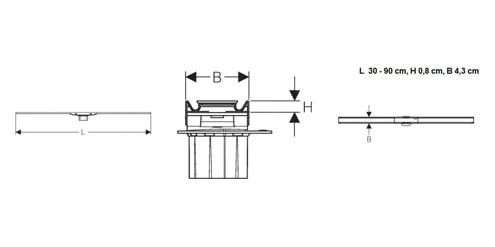 Geberit CleanLine - Rooster Voor Douchegoot, 300-900 Mm, Geborsteld Metaal 154.456.KS.1 2 Geberit CleanLine - Rooster Voor Douchegoot, 300-900 Mm, Geborsteld Metaal 154.456.KS.1 - Afbeelding 2