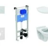 Ideal Standard ProSys - Toiletset - Inbouwreservoir, Closet Alpha Met WC-zitting, Oleas M1 Bedieningsplaat, Mat Chroom ProSys120M SP35