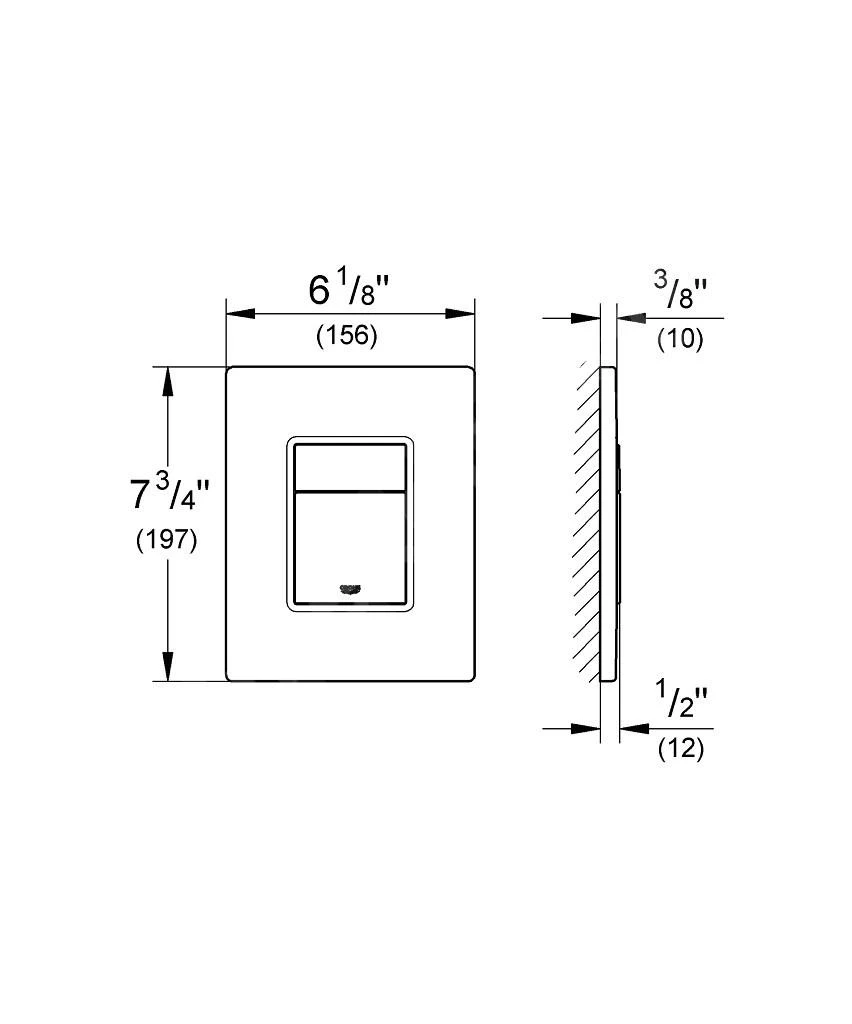 Grohe Skate Cosmopolitan - Bedieningsplaat,supersteel 38732DC0 3 Grohe Skate Cosmopolitan - Bedieningsplaat,supersteel 38732DC0 - Afbeelding 3