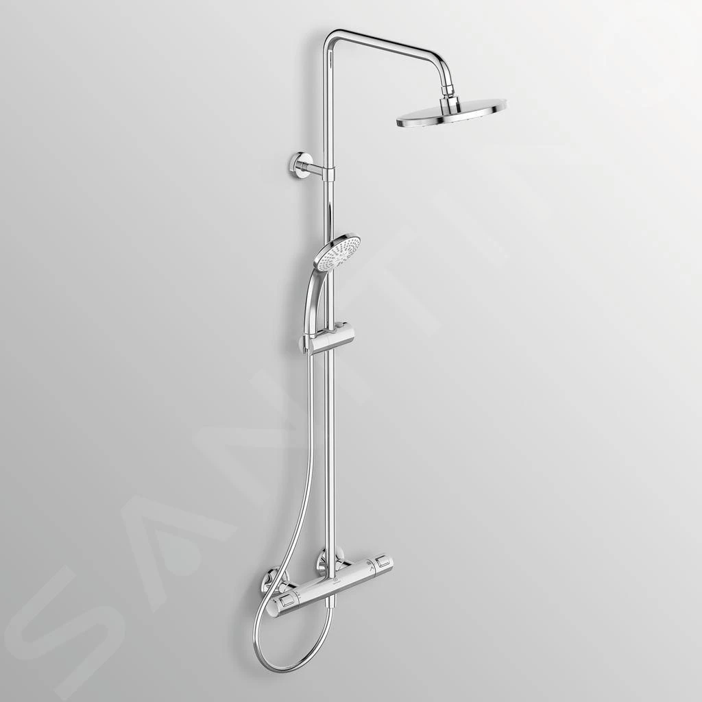 Ideal Standard CeraTherm - T50 Doucheset Met Thermostaat 200 Mm, 3 Stralen, Chroom A7225AA 5 Ideal Standard CeraTherm - T50 Doucheset Met Thermostaat 200 Mm, 3 Stralen, Chroom A7225AA - Afbeelding 5