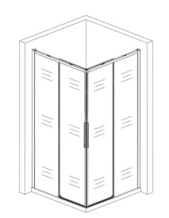 Lansanit LitLUX Slim Alvaro - Douchecabine 4 Delig 900x900 Mm, Glanzend Aluminium/helder Glas CZD99 -Thuis-Badkamer b059505edbba6742edfc3e7c