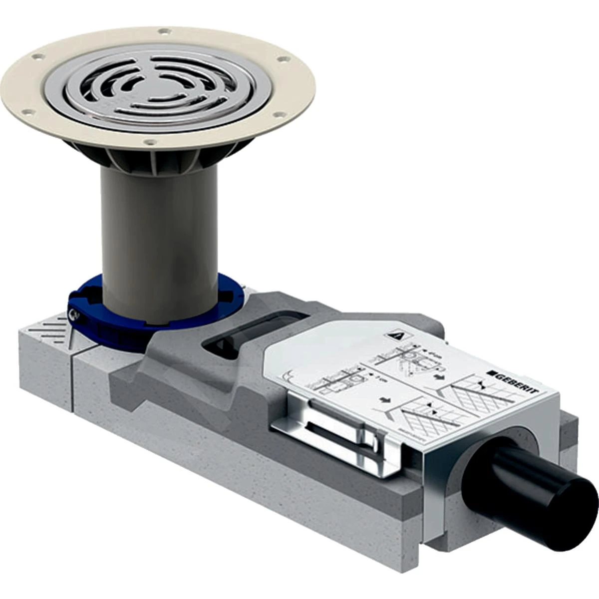 Geberit Toebehoren - Douchevloerafvoer Voor Vloerafwerkingen, Voor Dekvloerhoogte Bij Het Afvoerpunt 94-114 Mm 154.057.00.1 1 Geberit Toebehoren - Douchevloerafvoer Voor Vloerafwerkingen, Voor Dekvloerhoogte Bij Het Afvoerpunt 94-114 Mm 154.057.00.1