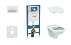 Geberit Duofix - Set Voorwandinstallatie, Closet Alpha Met WC-zitting, SIGMA50 Bedieningsknop, Alpine Wit 111.300.00.5 ND8