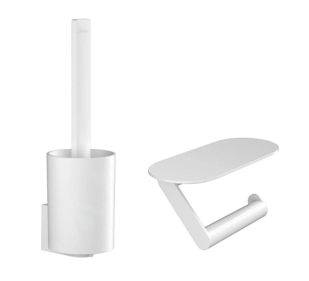Hansgrohe WallStoris - Toilet Accessoireset, Mat Wit 27969700 1 Hansgrohe WallStoris - Toilet Accessoireset, Mat Wit 27969700
