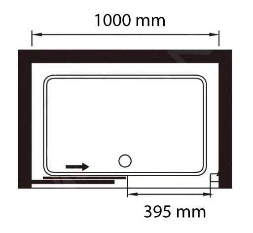 Lansanit LitLUX Slim Alvaro - Douche Schuifdeur Black Line 1000 Mm, Mat Zwart/helder Glas SZD10-B 2 Lansanit LitLUX Slim Alvaro - Douche Schuifdeur Black Line 1000 Mm, Mat Zwart/helder Glas SZD10-B - Afbeelding 2